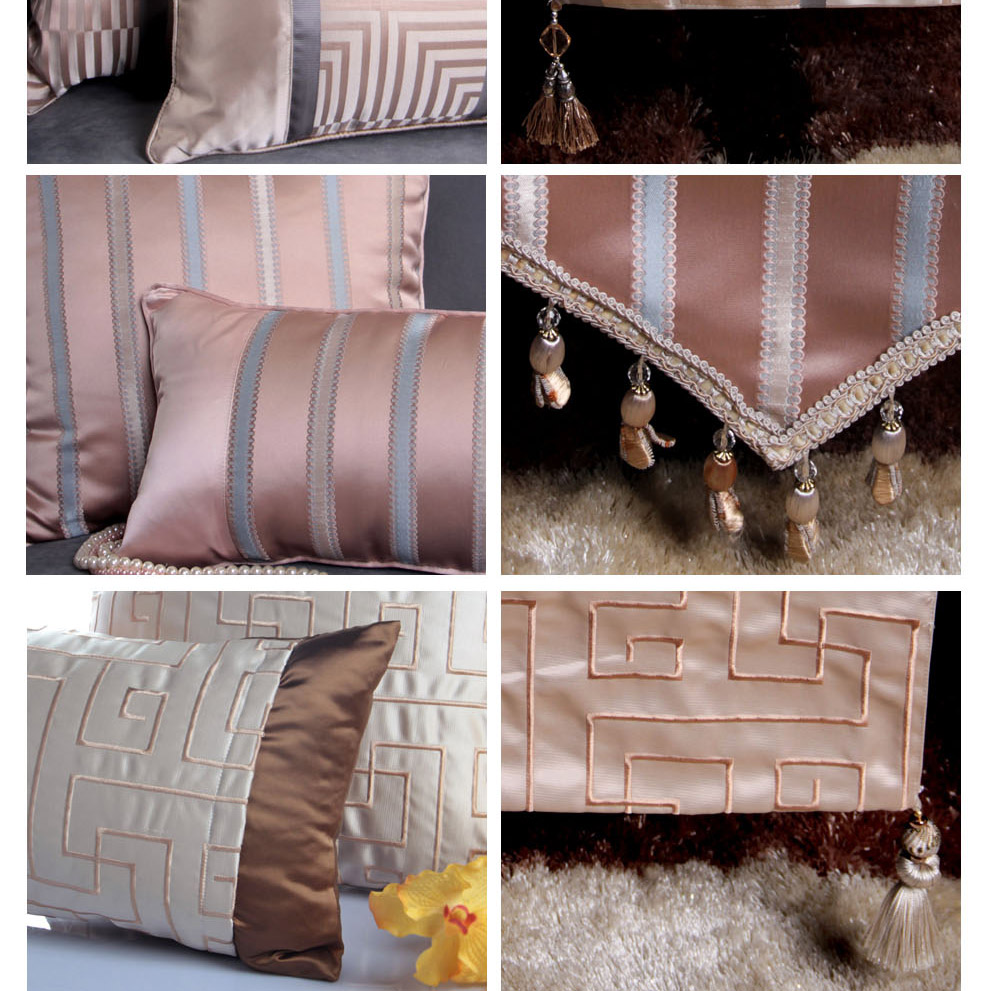 欧式家纺 抱枕腰枕桌旗套装 家居好礼（不含木架费） WL424-WL425-WL426-WL4398