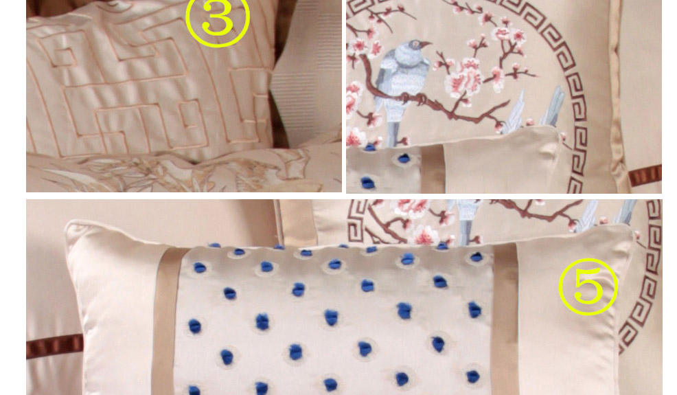 家纺仿真丝床上用品 棉质净色床品10件套床单被套婚庆棉10件套（不含芯）（不含木架费）WLB0656