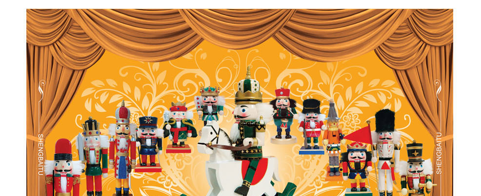 The Nutcracker puppet soldiers ornaments 15 inch Home Furnishing decorative gift gift wedding decoration 211U15-A/B/C2