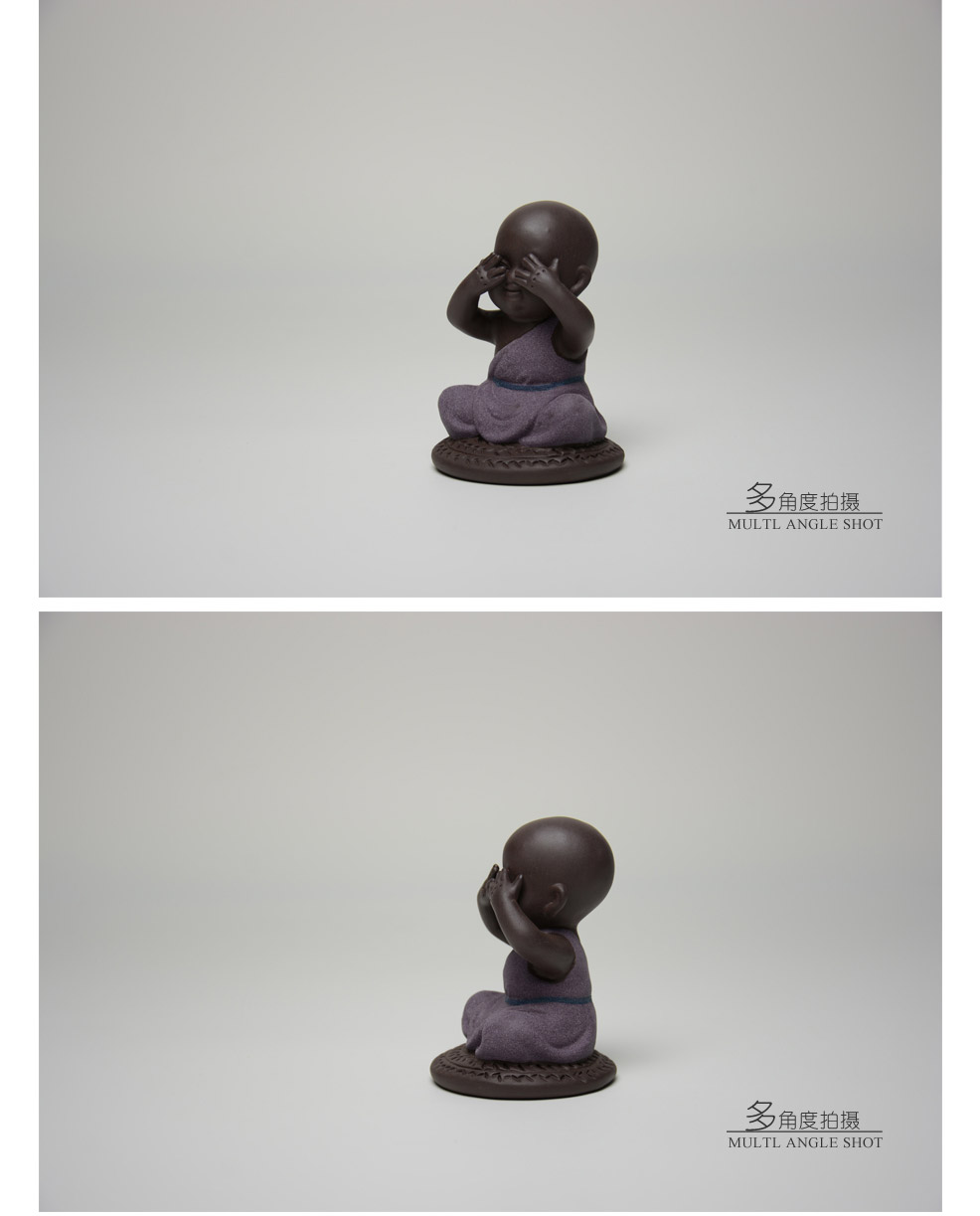 The three is not as cute little monk Chachong sand pottery tea pet ornaments YGF-CC-0152