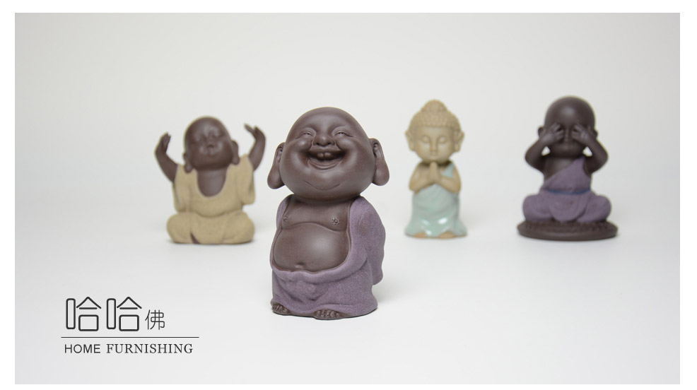 Sand pottery Chachong Buddha Maitreya tea play laugh Ha Ha Fo YGF-CC-0051