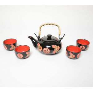 创意结婚礼物福禄寿喜日式扁壶5件套茶具套装YGF-XHBH-001