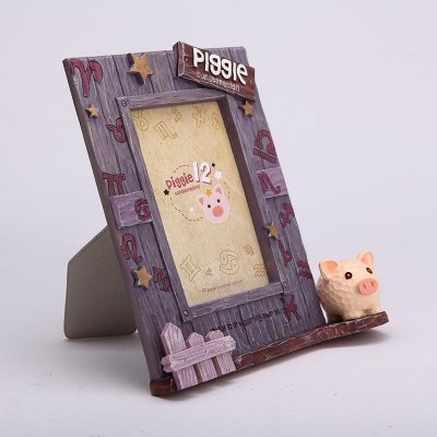 小猪宝宝6寸相框 欧美复古田园乡村酒吧家饰拍摄工艺摆件小猪相框B款ZT057-0082-5B