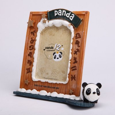 原木色熊猫相框定做啡色木纹实木十字绣相框家居饰品ZT057-0084-5A