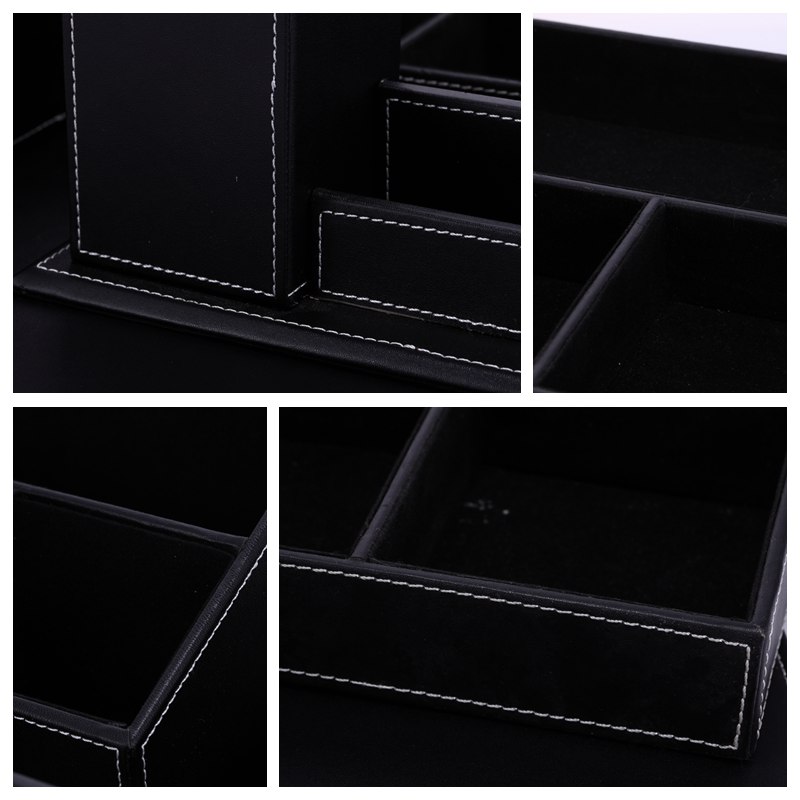 办公室创意收纳盒系列经典黑色收纳盒收纳箱套装书房经济实用收纳套装WJ-55