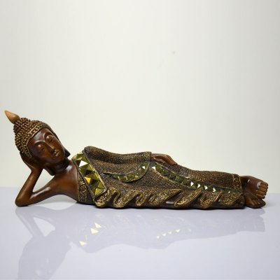 东南亚风格创意睡佛造型树脂摆件海外工艺品特色家居客厅卧室装饰品摆件NYJ094800