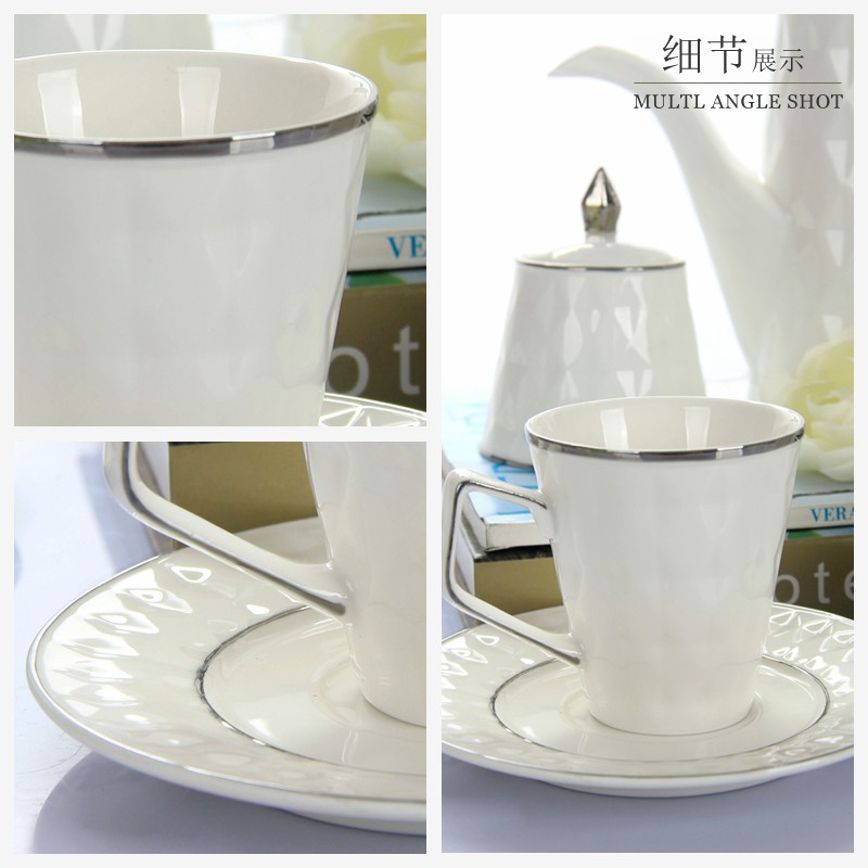 工艺品摆件创意家庭家居 咖啡杯套装 三壶+4大杯大碟（不含木架费）NHTC1034-11-WS3