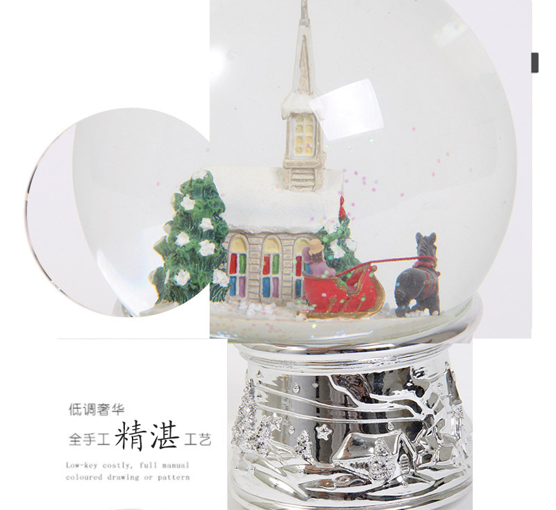 圣诞屋水晶球音乐盒圣诞节爱的小屋（不含木架费）MG-5315