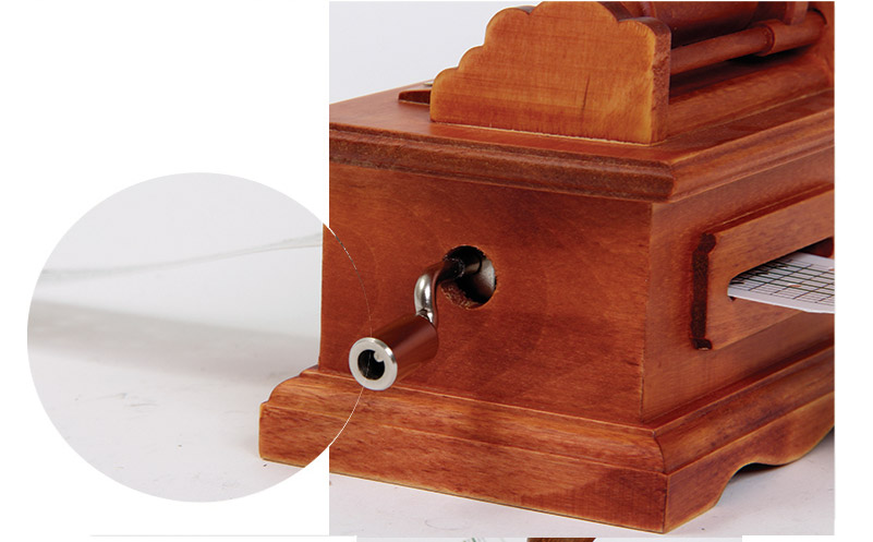 打纸带留声机音乐盒复古手摇纸带谱曲留声机音乐盒 DIY八音盒（不含木架费）MW-0615