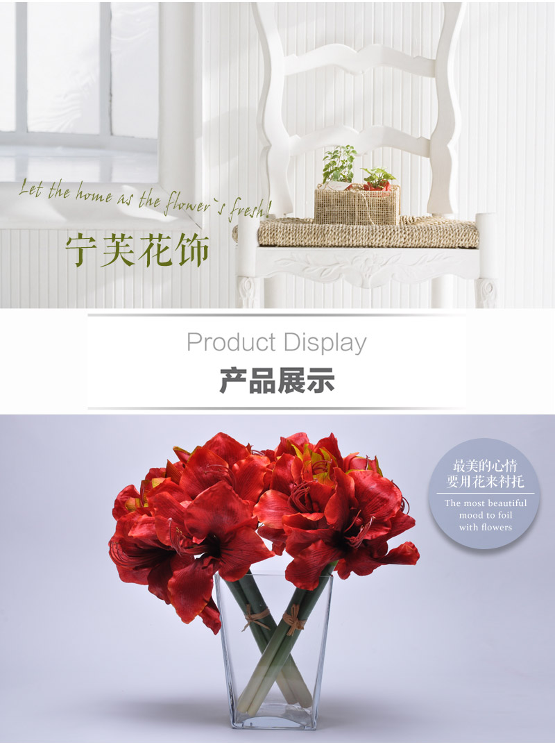 仿真把束君子兰 家居装饰花 假花绢花客厅茶几摆放花婚庆花TWC-10006-RE2