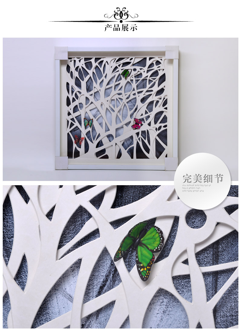 装饰样板房手工定制立体实物挂画 树林彩色 现代大堂客厅餐厅过道SPGGOY0453