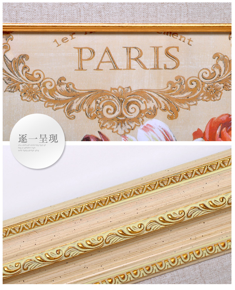 餐具简约餐厅装饰画饭厅带框画墙壁挂画花瓶玫瑰花卉SPG ZS0344
