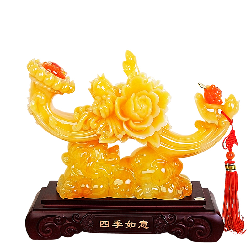 [金树达]四季如意摆件 开业乔迁礼品风水招财摆件高档家居饰品摆件