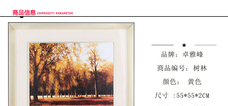 现代装饰画插画 工艺画客厅 沙发背景墙装饰55x55x2-11