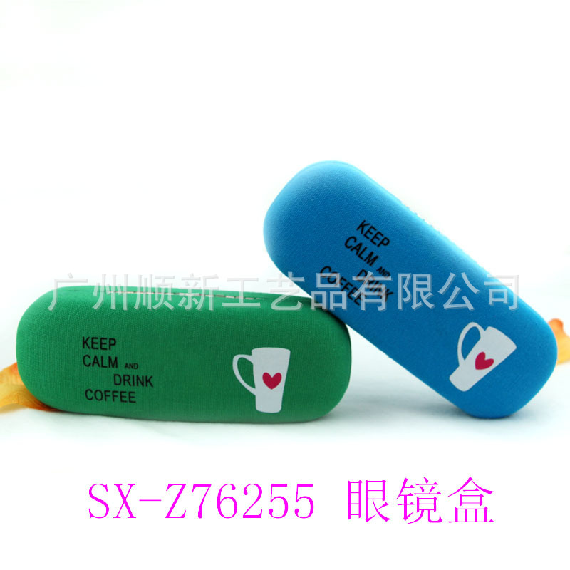 【2015新品推荐】工厂批发订制日韩时尚简约帆布风学生框架眼镜盒3