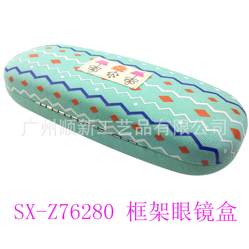 【2015淘宝热卖】厂家直供批发优质日韩帆布小清新印花框架眼镜盒12