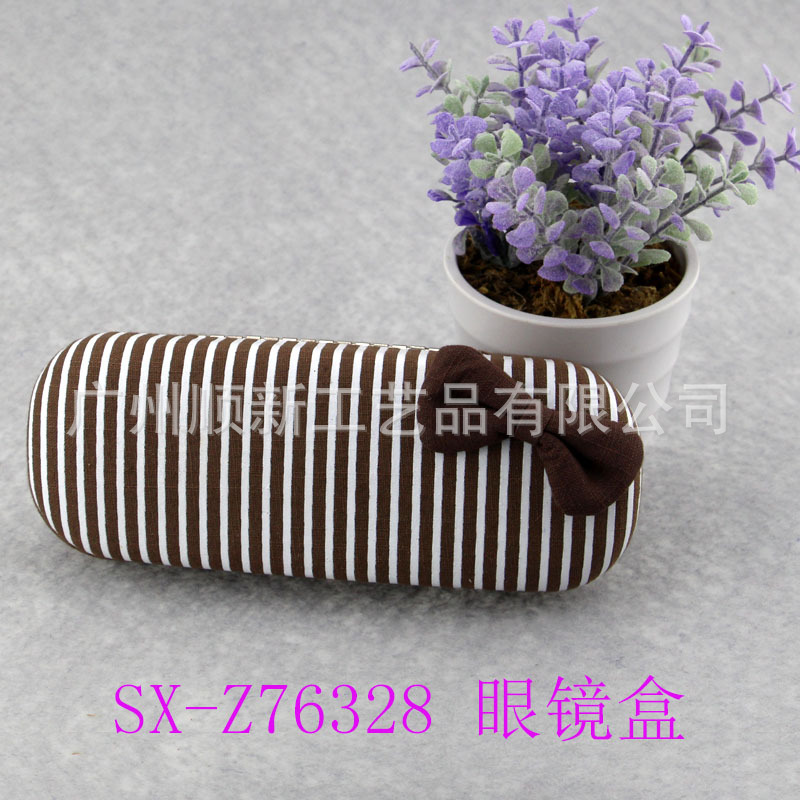 【2015新款】工厂直供订制批发经典优雅条纹蝴蝶结光学框架眼镜盒6