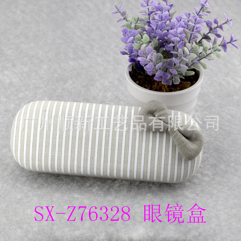 【2015新款】工厂直供订制批发经典优雅条纹蝴蝶结光学框架眼镜盒7