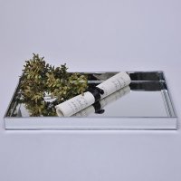 欧式奢华银镜金属托盘水果盘银镜摆件结婚礼品FD043-4