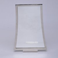 时尚化妆镜长方形家居台式镜 梳妆镜高档简约便携单面镜子银色台镜APL1019