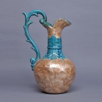 现代简约贝壳花瓶 黄蓝贝壳壶形创意花瓶 家居装饰摆设花瓶摆件GV8797-14.6-1094G