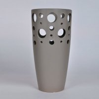 简约时尚陶瓷花瓶摆件 灰色艺术镂空工艺装饰花瓶 创意家居摆设花瓶插花器OH079-8332-58G2