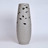 现代时尚陶瓷花瓶摆件 艺术不规则花纹镂空高花瓶 创意家居装饰花瓶OH087-8351-58G2
