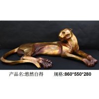 欧式简约铜制悠然自得摆件客厅书房卧室装饰