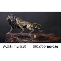 中式简约铜制王者风范摆件客厅书房卧室装饰