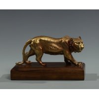 中式化煞招财镇宅铜雕生肖小老虎摆件客厅书房卧室装饰