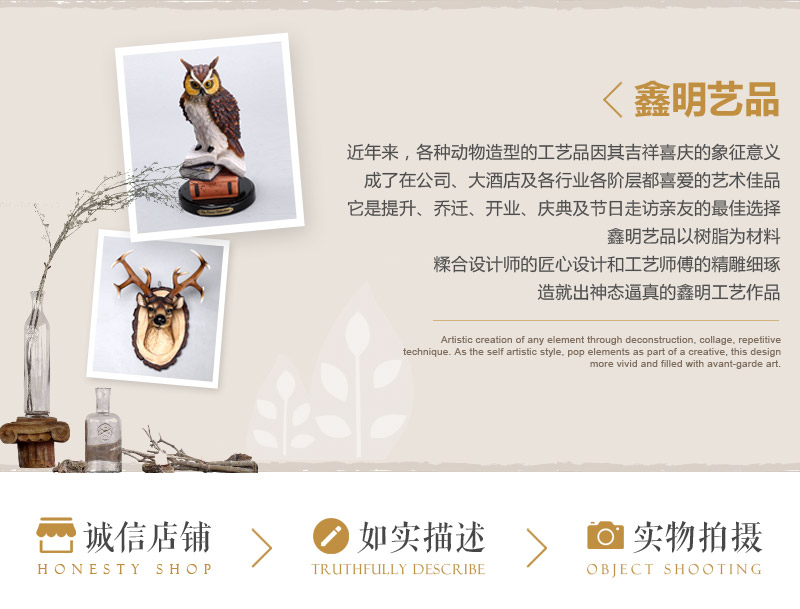 欧式高档动物造型树脂摆件 彩色狼家庭棕狼造型摆件 家居办公桌面摆件工艺品（不开发票）FA66262