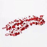 亚克力珠帘门帘 婚庆装饰隔断喜庆帘子成品 大红A5200643-red