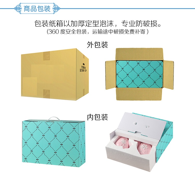 现代简约风格陶瓷蓝色甜蜜猫猫摆件书房儿童房卧室装饰T002（套装）2