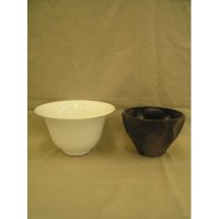 现代简约兰花碗造型陶瓷花瓶摆件