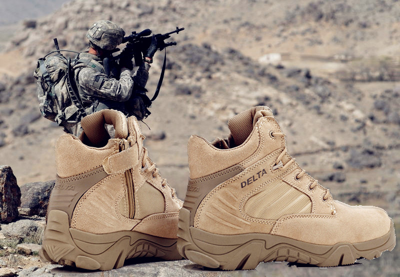 四维户外军迷三角洲低帮作战靴沙漠靴男高帮保暖透气战术靴军靴6
