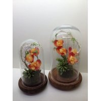 现代简约原木底座花艺(大号）仿真花仿真植物花艺成品