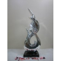 现代创意镀银生命之歌火焰造型摆件家居装饰抽象摆件