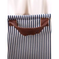 爱弥儿zakka多功用蓝色束口收纳盒 条纹加波点收纳箱