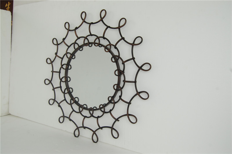 欧式高档创意挂墙铁艺镜装饰镜2