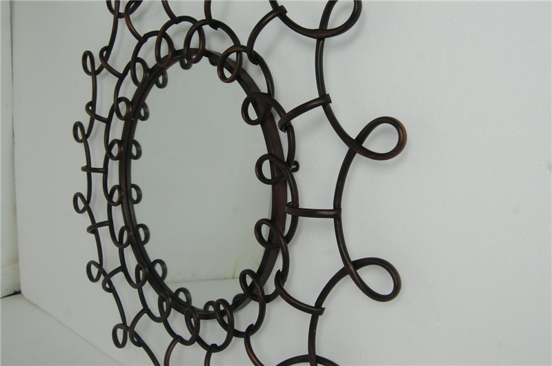 欧式高档创意挂墙铁艺镜装饰镜3