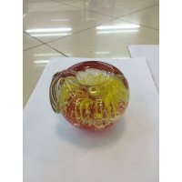 西式玻璃水晶苹果摆件家居装饰摆件