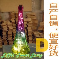 现代简约埃菲尔铁塔造型usb瓶灯L-03D