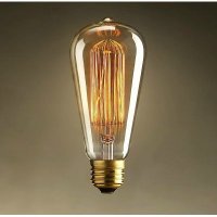欧式复古工业风爱迪生钨丝灯泡ST64
