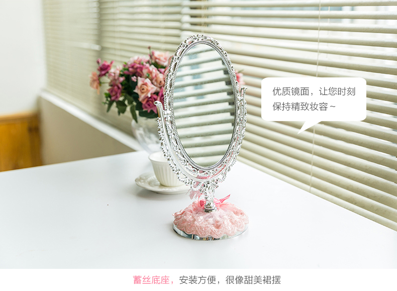 韩版纯手工玫瑰花化妆镜梳妆镜5