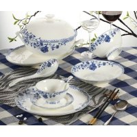 青花缘骨质瓷40头餐具