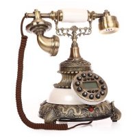 欧式复古风格龙纹时尚创意有绳电话机摆件家居装饰摆件8648B