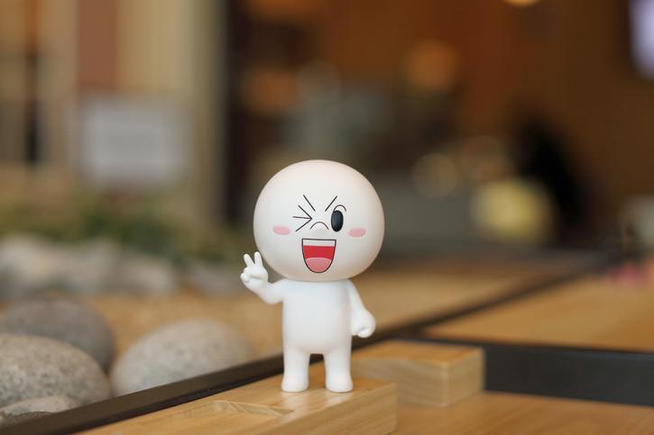 韩式可爱卡通line公仔摆件装饰摆件5