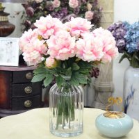 简约双头牡丹仿真花仿真植物家居装饰