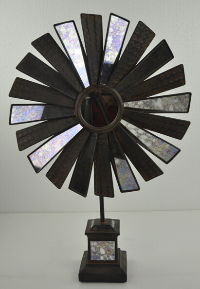 美式玄关摆件 铁艺复古摆件 风车铁艺做旧摆件装饰品1