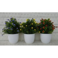 现代简约仿真小花迷你绿色小盆栽家居装饰